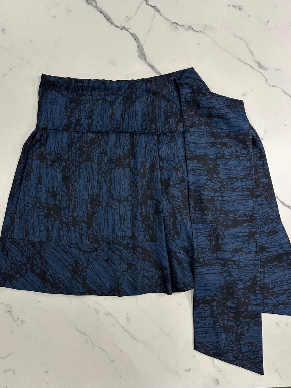 Marc Jacobs Navy Blue and Black Asymmetrical Skirt Sz 10